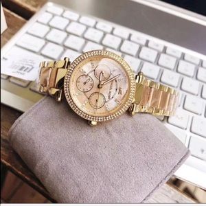 Michael kors mini parker chrono quartz lady watch